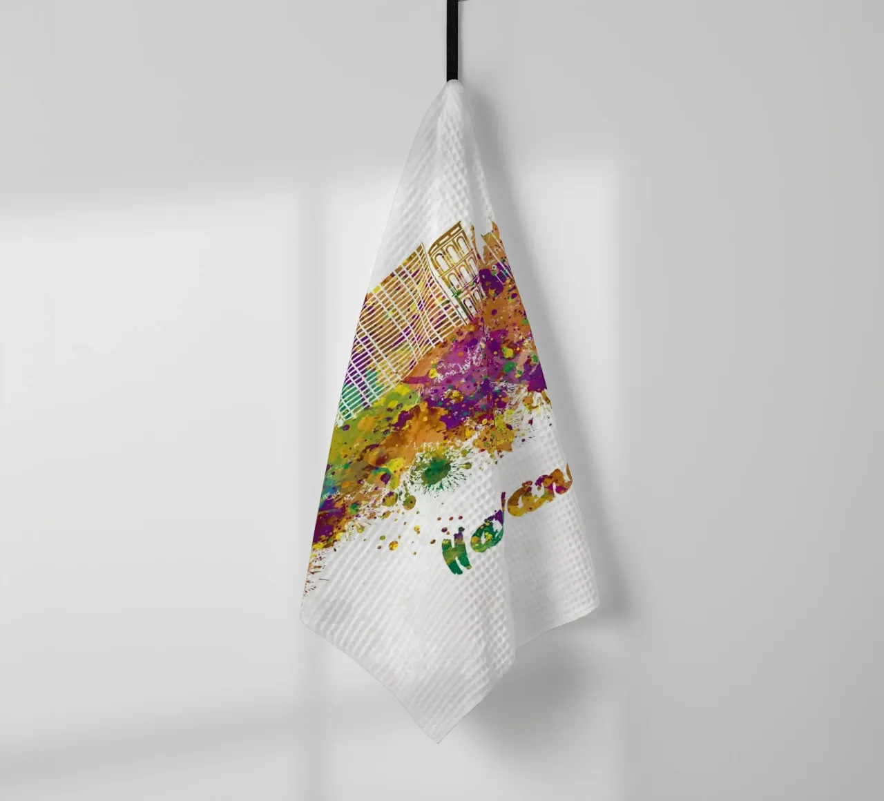 Lo skyline dell'Avana in acquerello canovaccio da cucina da 🎁 ARTVI-SHOP