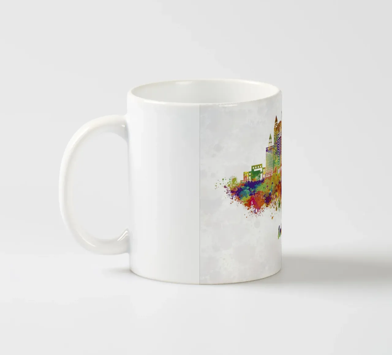 Skyline dell'Iowa ad acquerello tazza in ceramica da 🎁 ARTVI-SHOP
