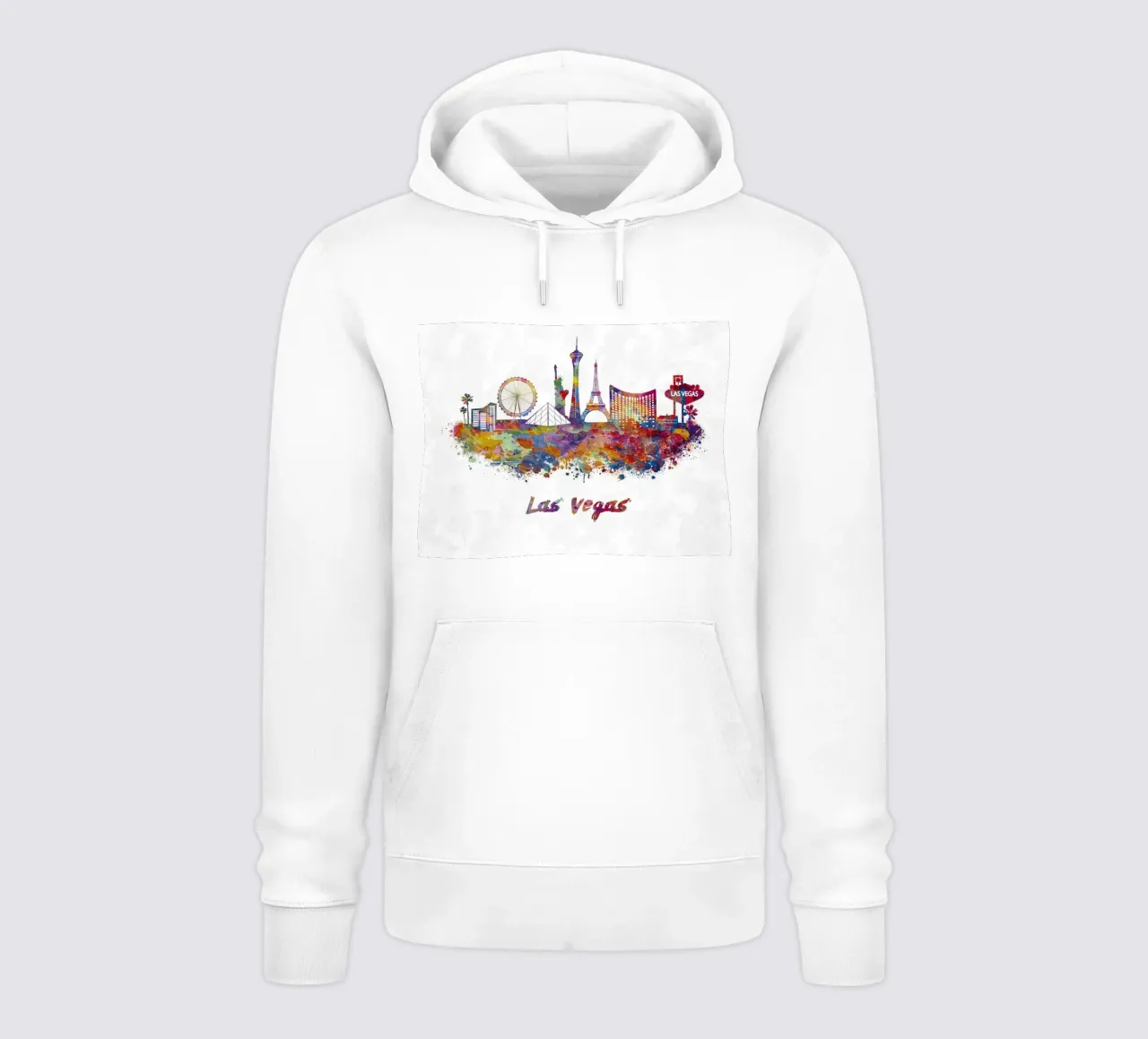 Lo skyline di Las Vegas in acquerello felpa con cappuccio da ARTVI-SHOP