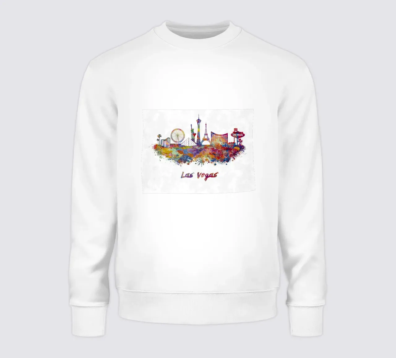 Lo skyline di Las Vegas in acquerello felpa da ARTVI-SHOP