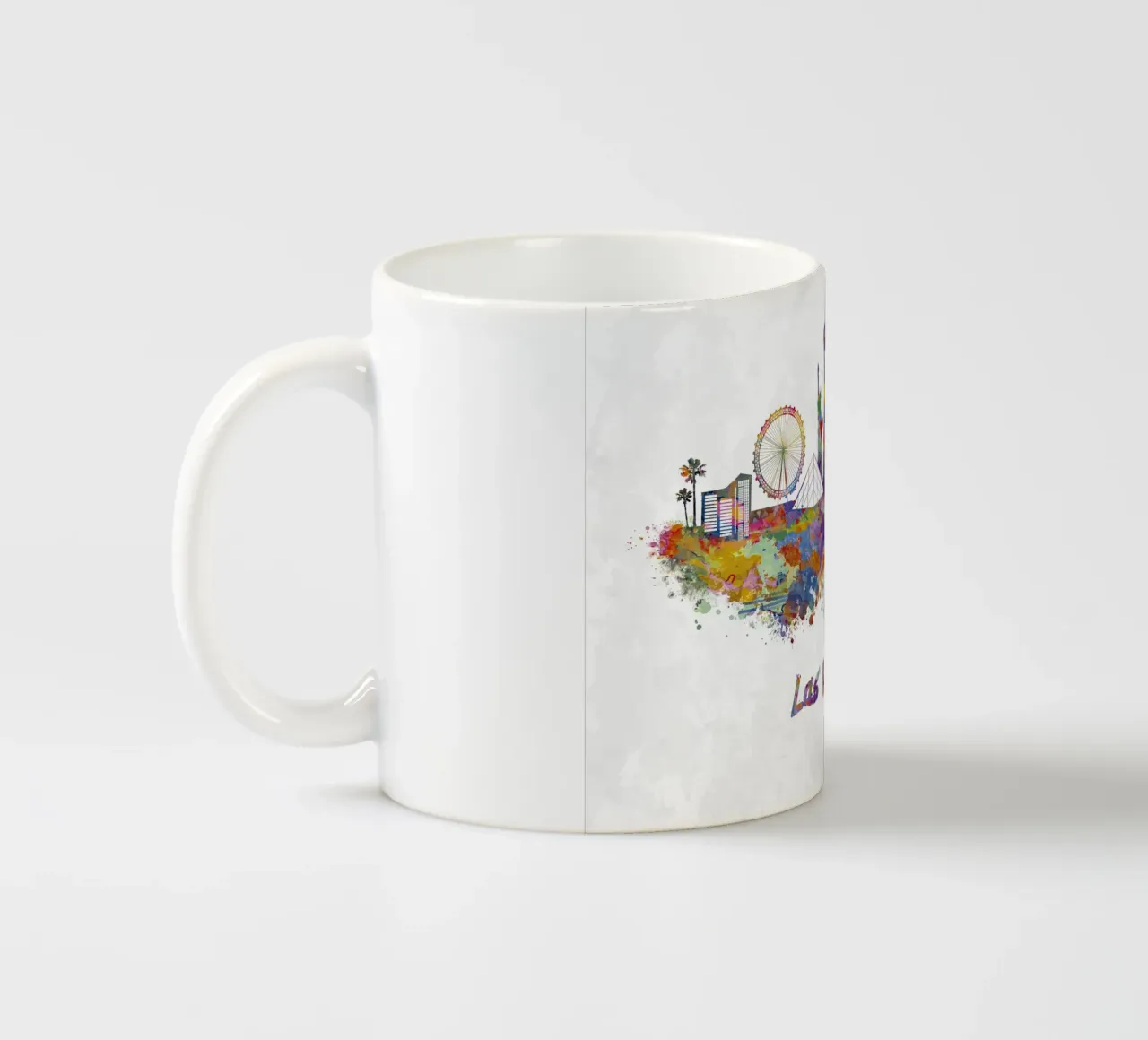 Lo skyline di Las Vegas in acquerello tazza in ceramica da ARTVI-SHOP