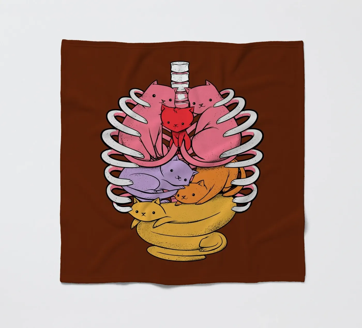 Anatomicat fleecedeken van Tobe Fonseca