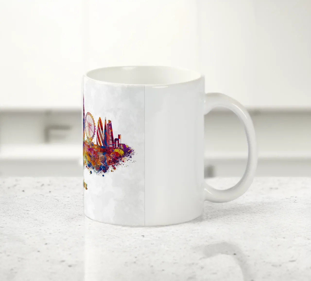 Lo skyline di Londra in acquerello tazza in ceramica da 🎁 ARTVI-SHOP