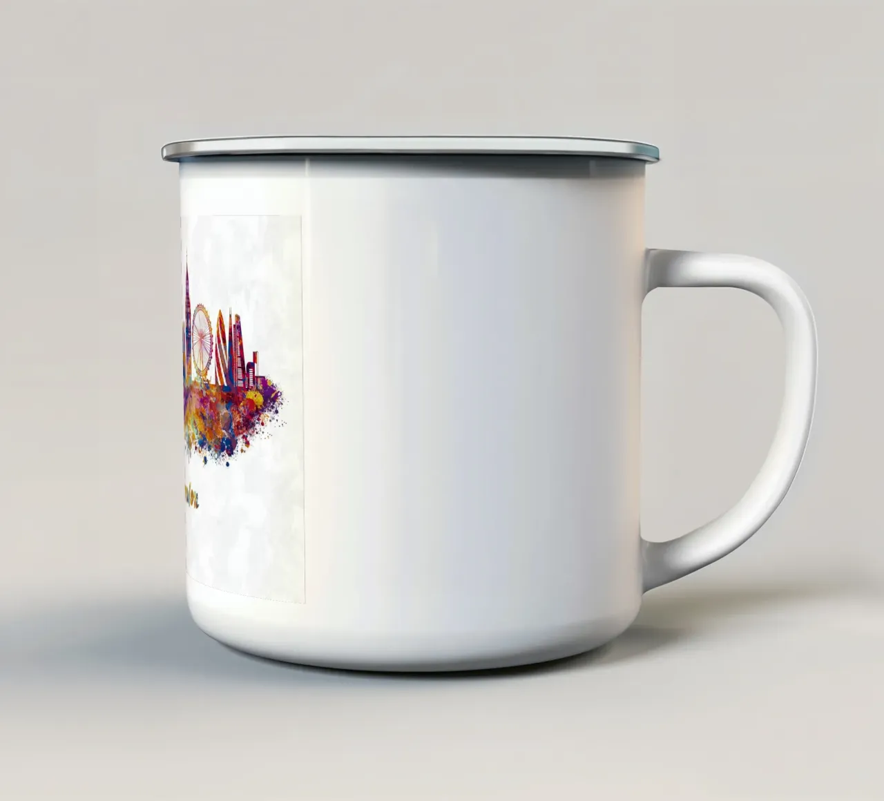 Lo skyline di Londra in acquerello tazza in smalto da ARTVI-SHOP