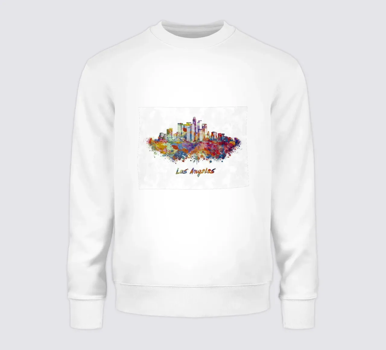 Lo skyline di Los Angeles in acquerello felpa da ARTVI-SHOP
