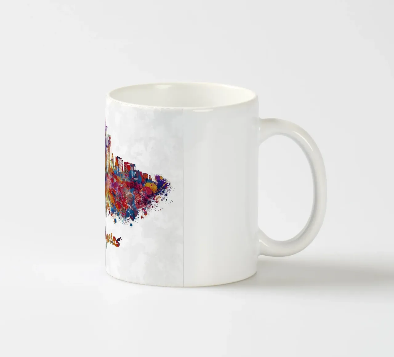 Lo skyline di Los Angeles in acquerello tazza in ceramica da ARTVI-SHOP