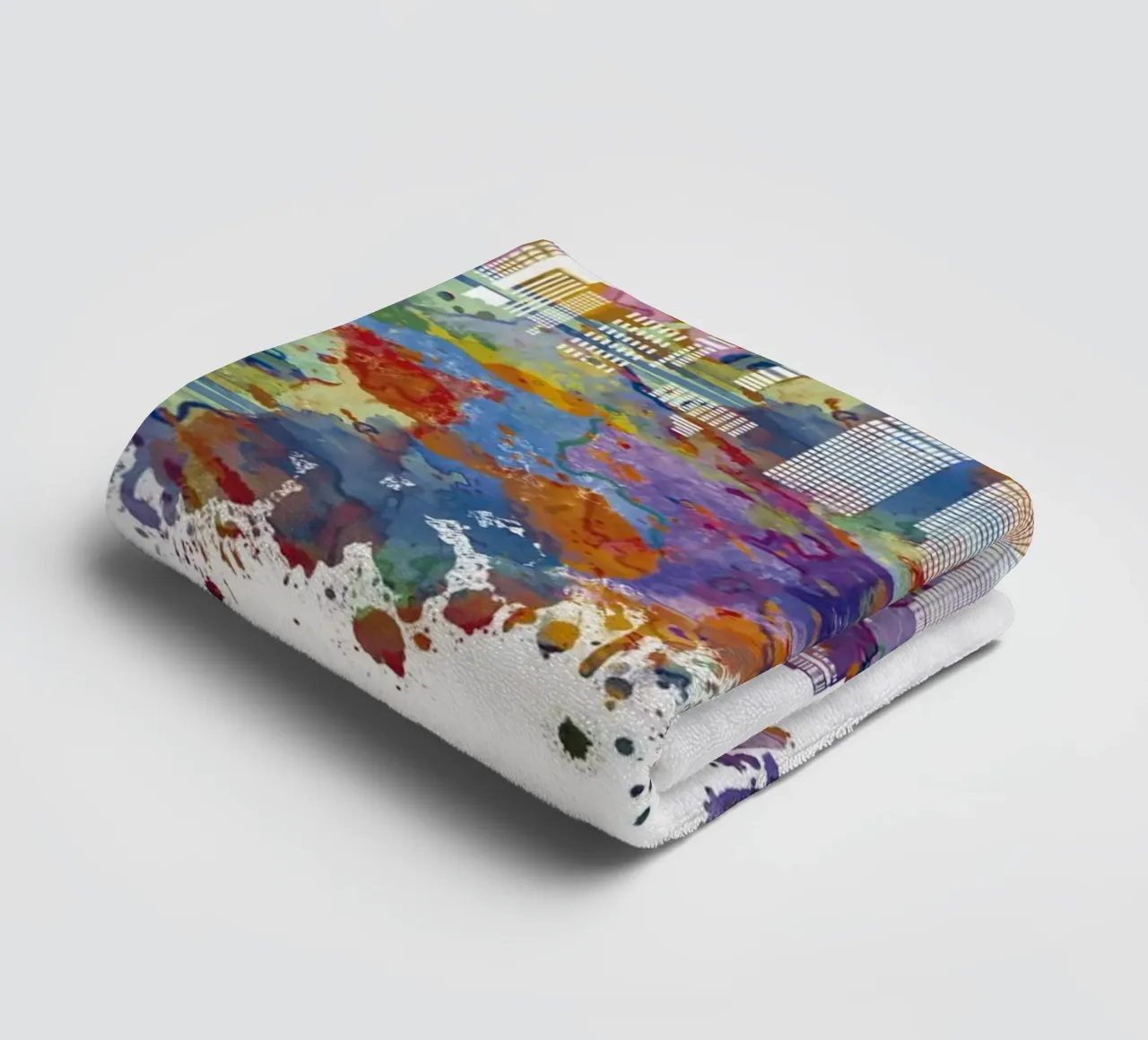 Lo skyline di Los Angeles in acquerello asciugamano da bagno da 🎁 ARTVI-SHOP
