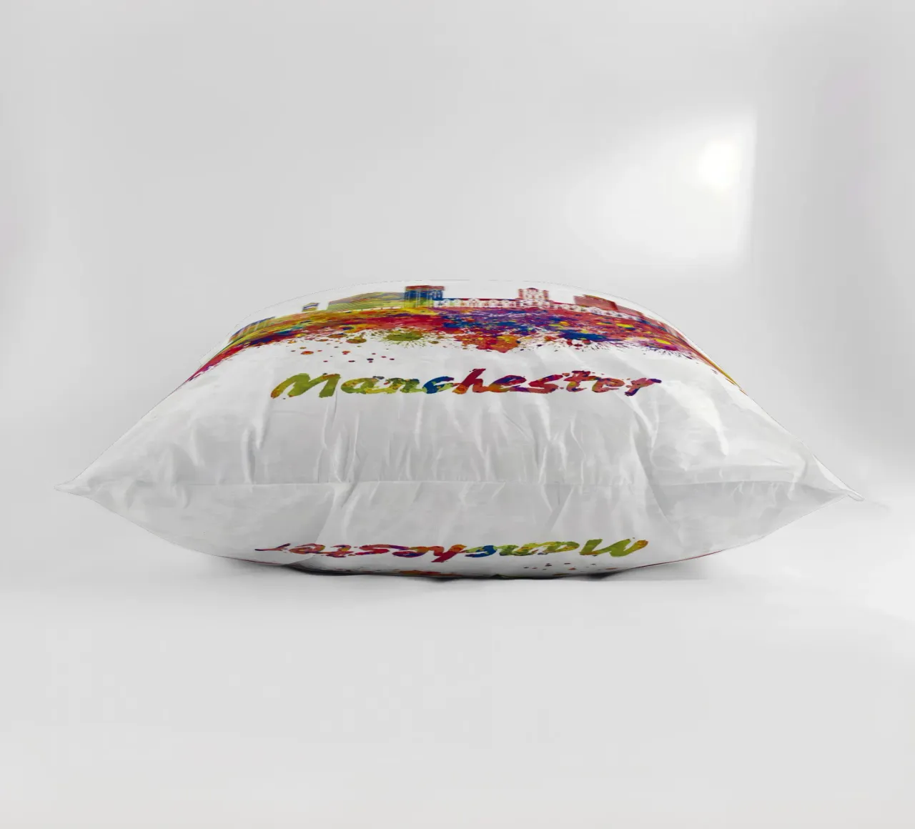 Lo skyline di Manchester in acquerello cuscino da 🎁 ARTVI-SHOP