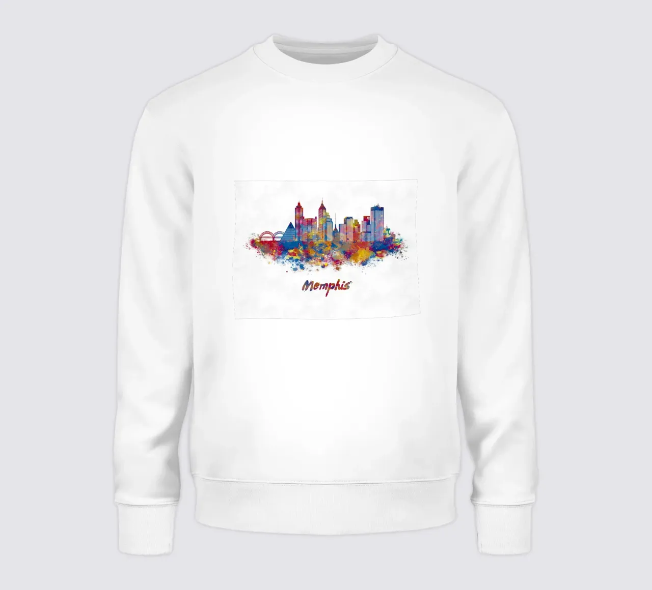 Lo skyline di Memphis in acquerello felpa da ARTVI-SHOP
