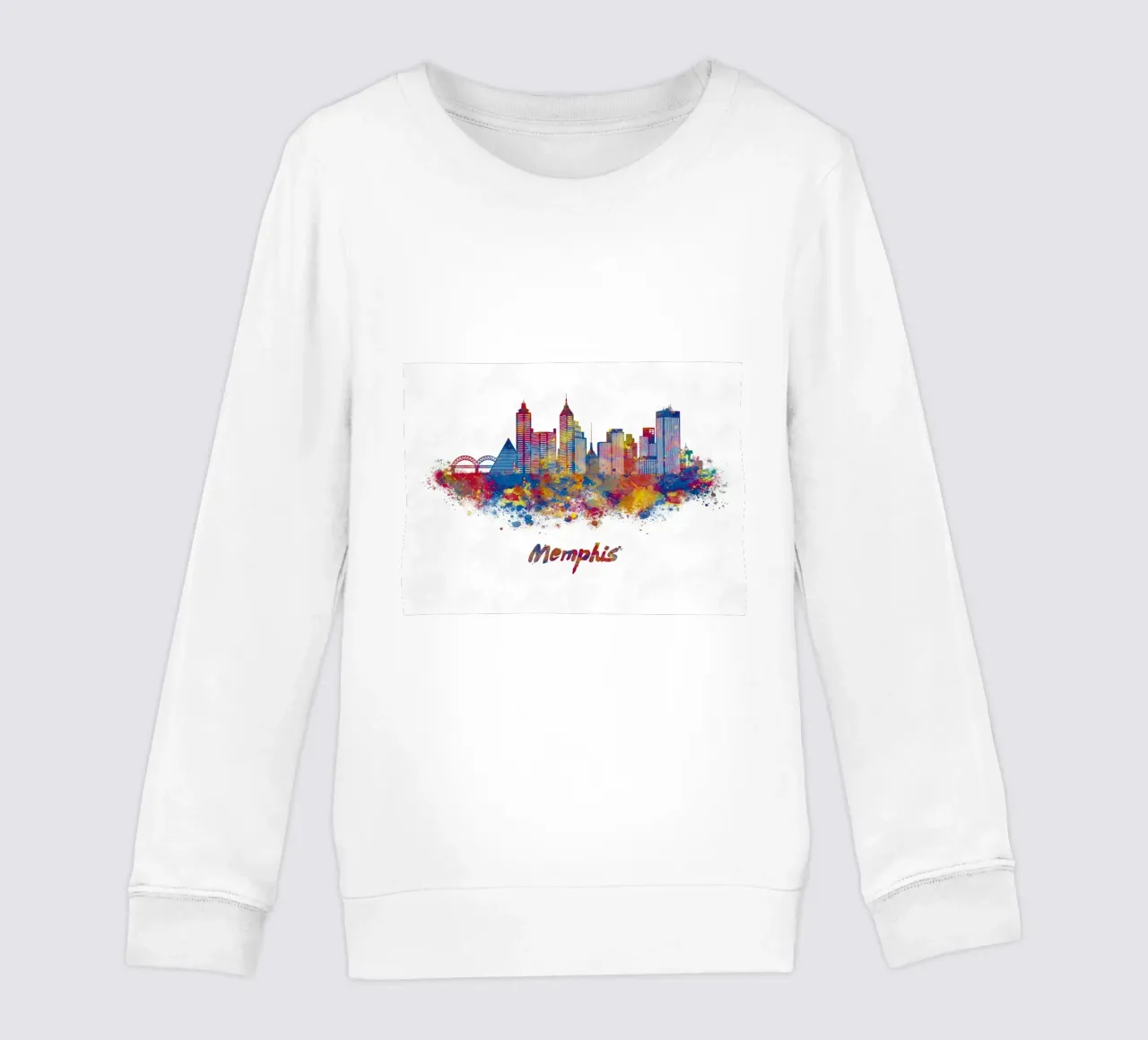 Lo skyline di Memphis in acquerello felpa bambino da ARTVI-SHOP