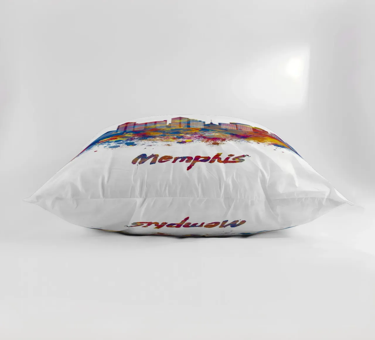 Lo skyline di Memphis in acquerello cuscino da ARTVI-SHOP