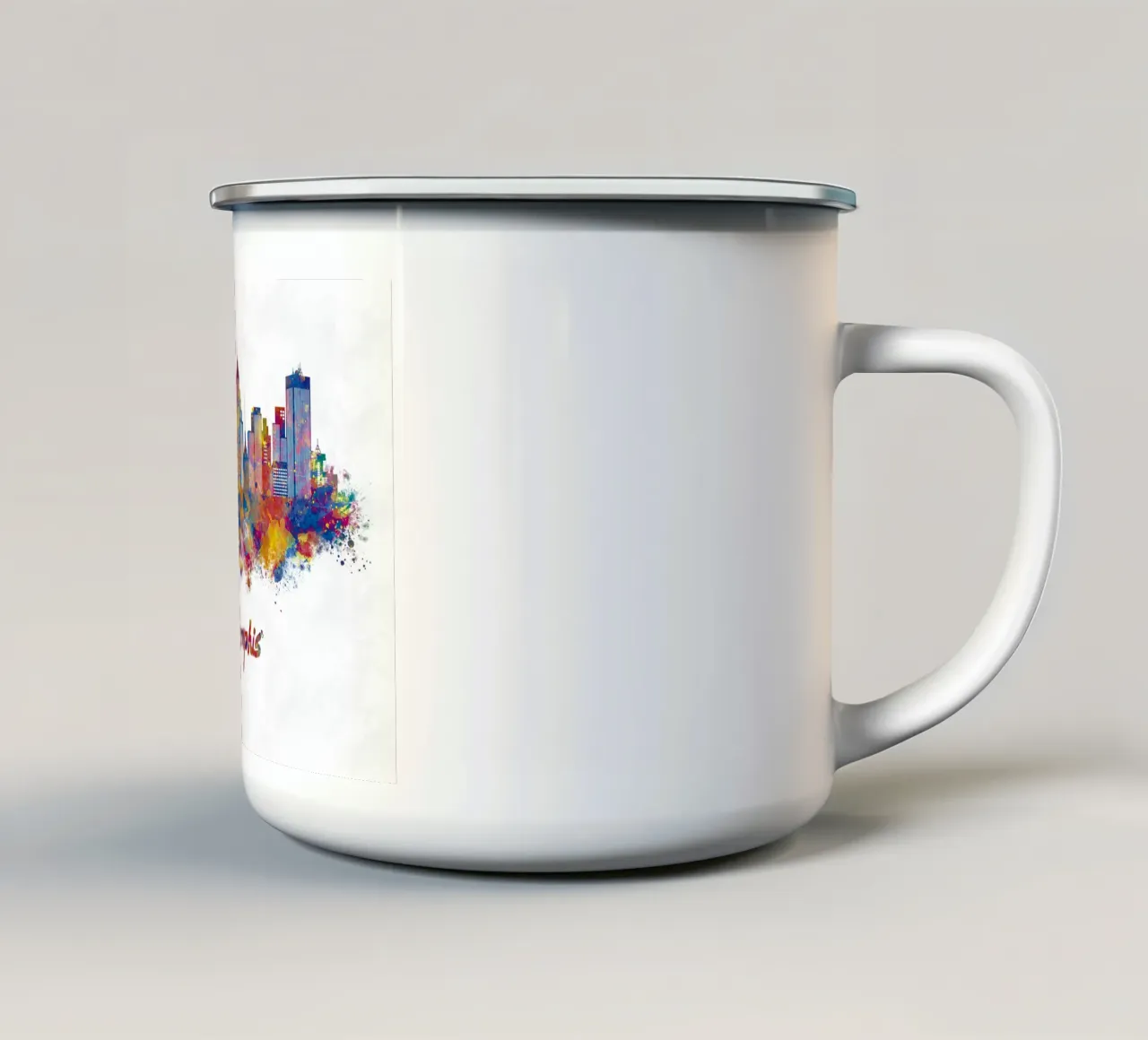 Lo skyline di Memphis in acquerello tazza in smalto da ARTVI-SHOP