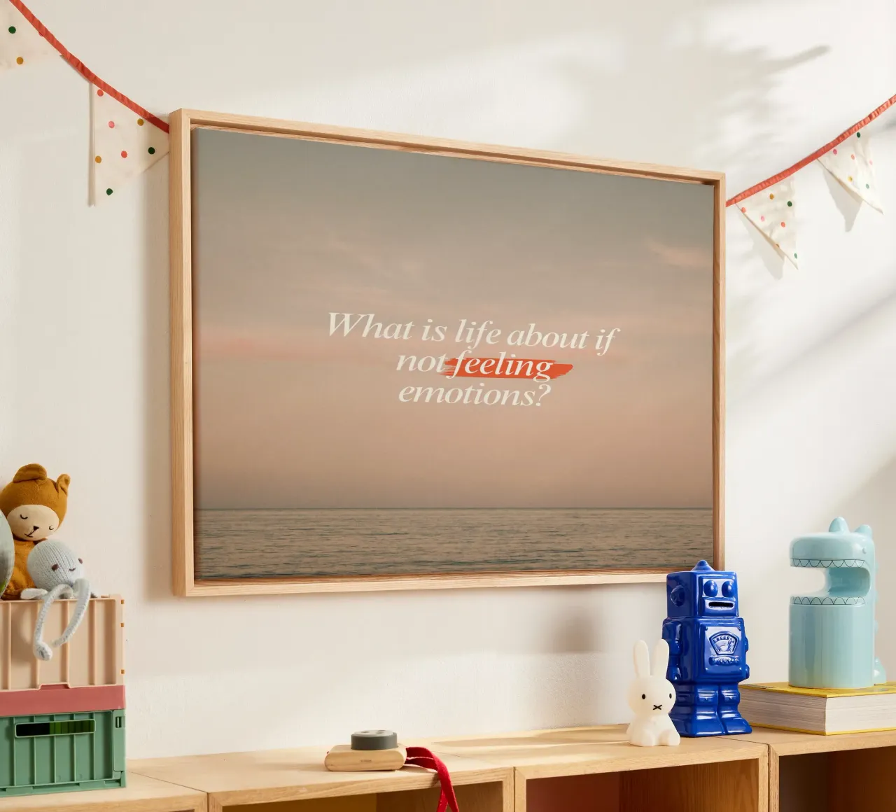 Feelings tela con Cornice a cassetta da Ambition Wall