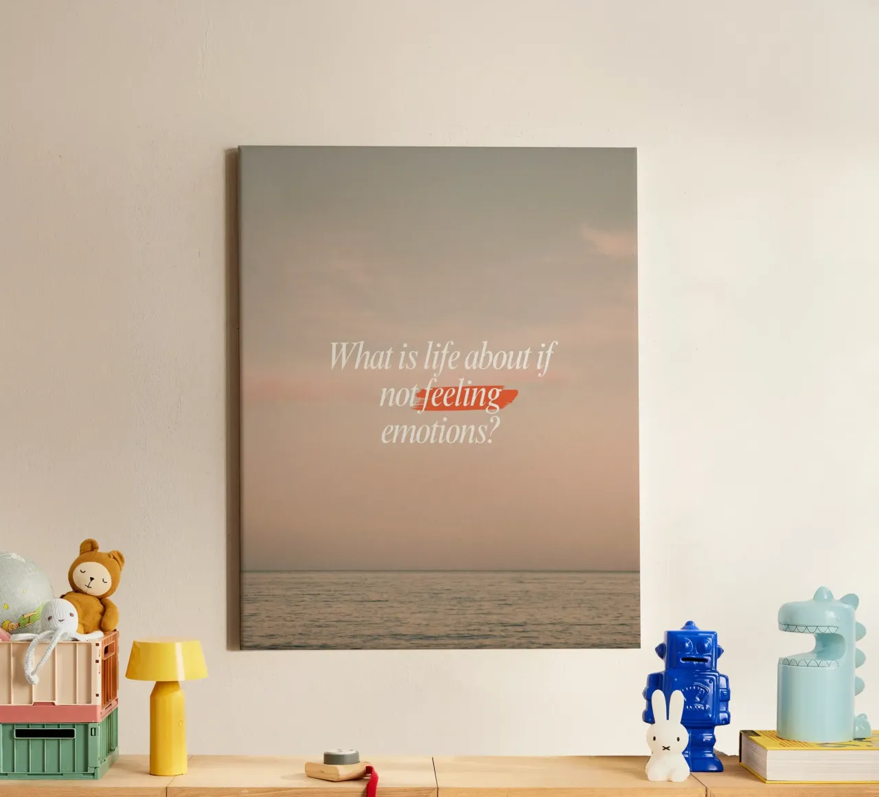 Feelings tela con Cornice a cassetta da Ambition Wall