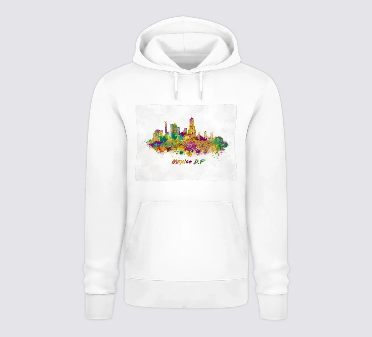 Lo skyline di Città del Messico in acquerello felpa con cappuccio da ARTVI-SHOP