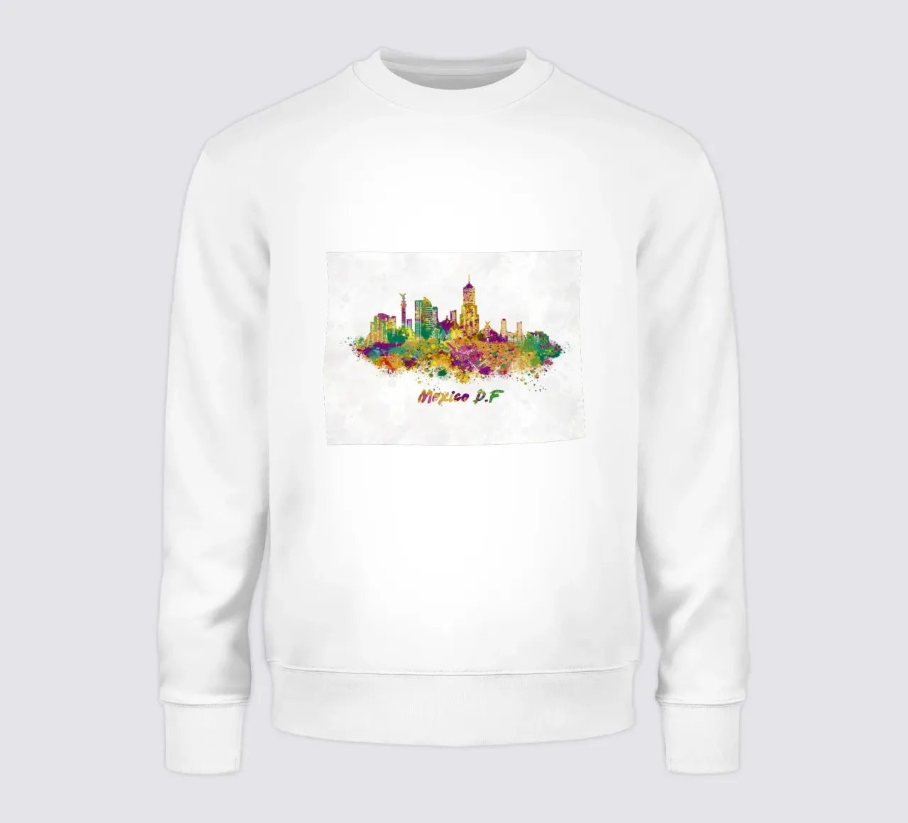 Lo skyline di Città del Messico in acquerello felpa da ARTVI-SHOP