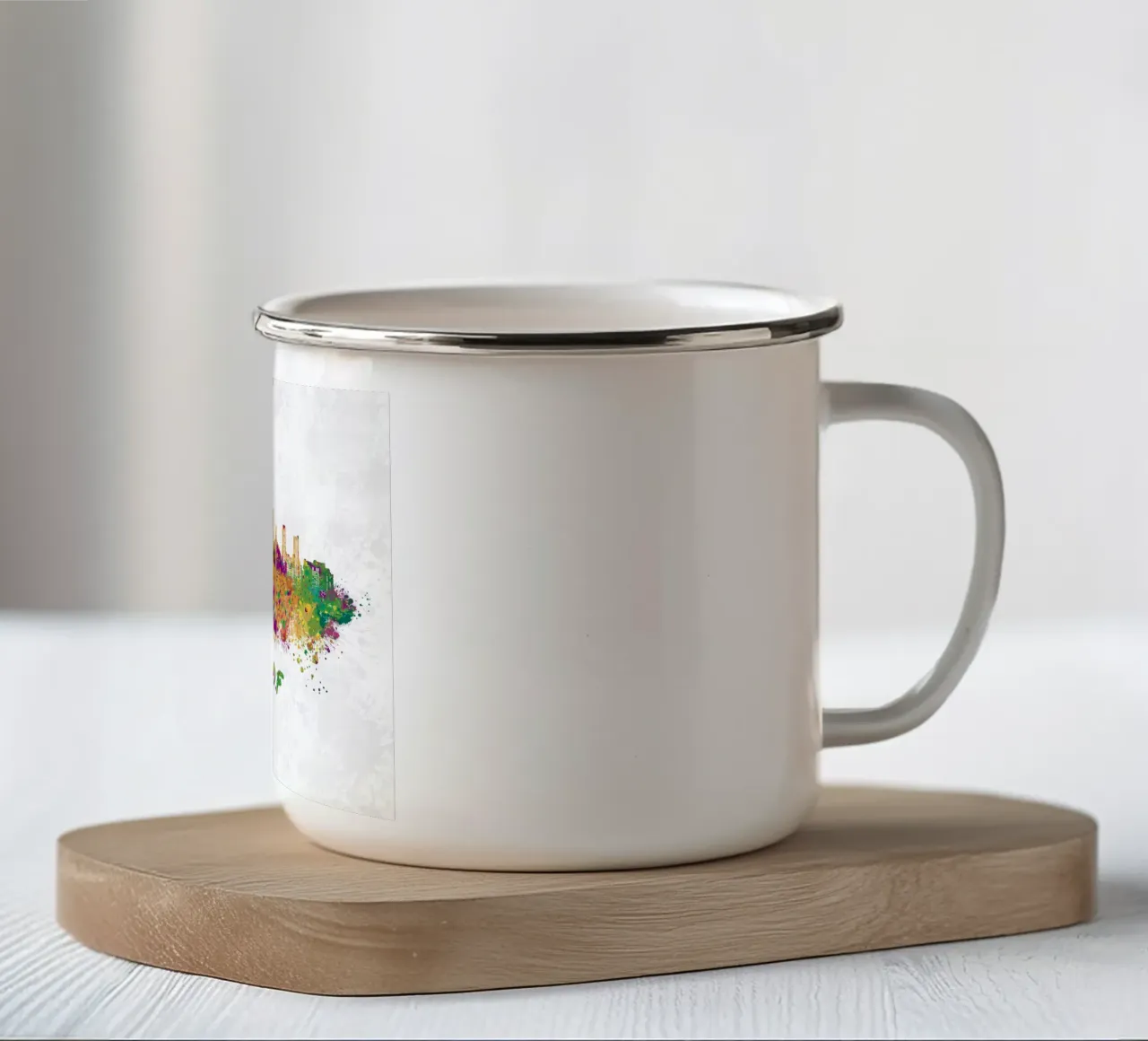 Lo skyline di Città del Messico in acquerello tazza in smalto da ARTVI-SHOP