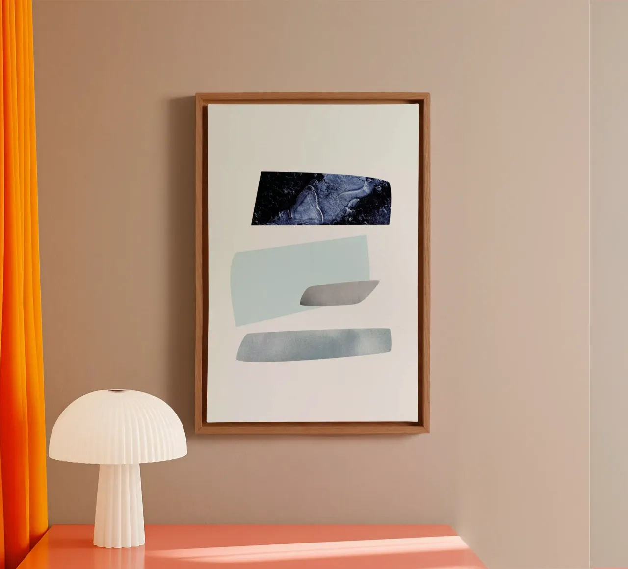 The Blues No.2 canvas with Floater frame by petiteCAPS