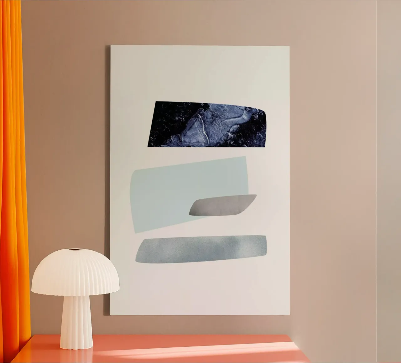 The Blues No.2 canvas with Floater frame by petiteCAPS