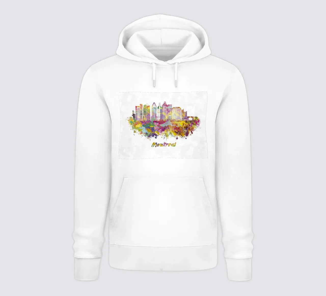 Lo skyline di Montreal in acquerello felpa con cappuccio da ARTVI-SHOP