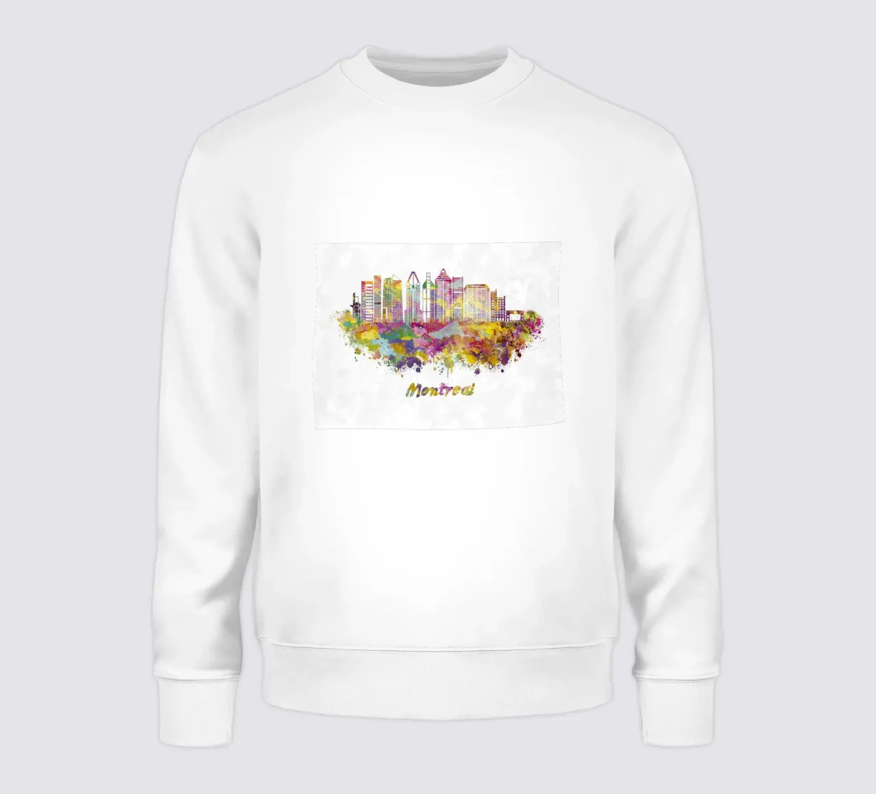 Lo skyline di Montreal in acquerello felpa da ARTVI-SHOP