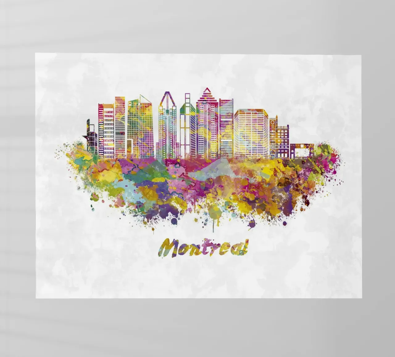 Lo skyline di Montreal in acquerello pellicola backlit da ARTVI-SHOP