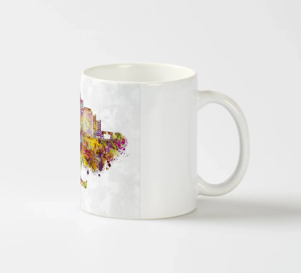 Lo skyline di Montreal in acquerello tazza in ceramica da ARTVI-SHOP