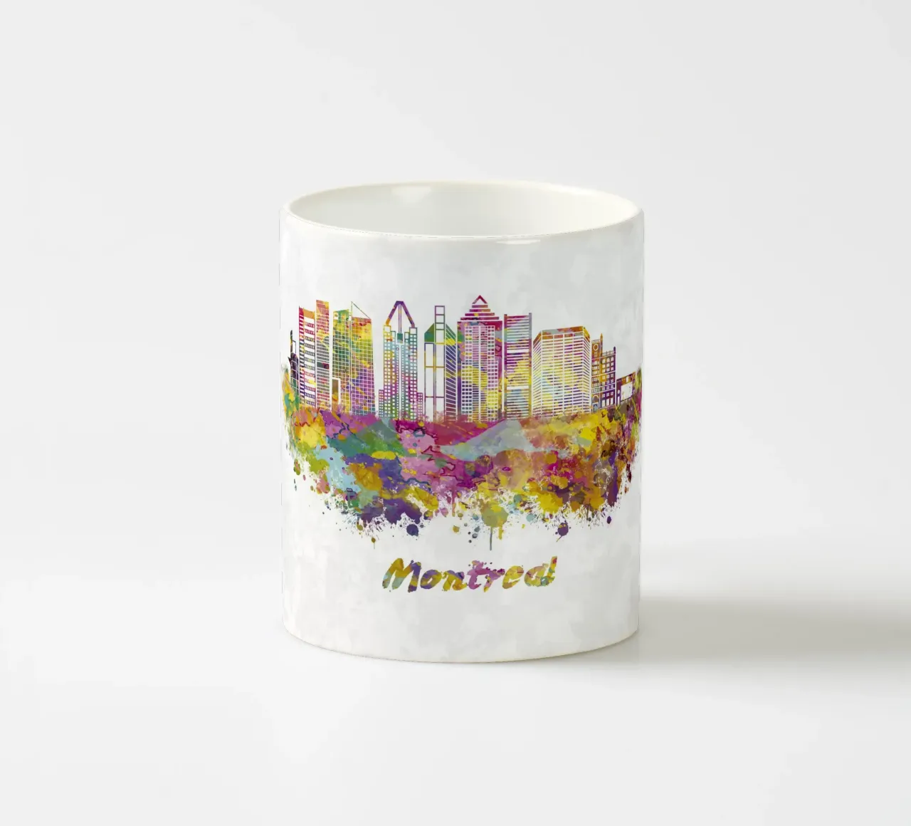 Lo skyline di Montreal in acquerello tazza in ceramica da ARTVI-SHOP