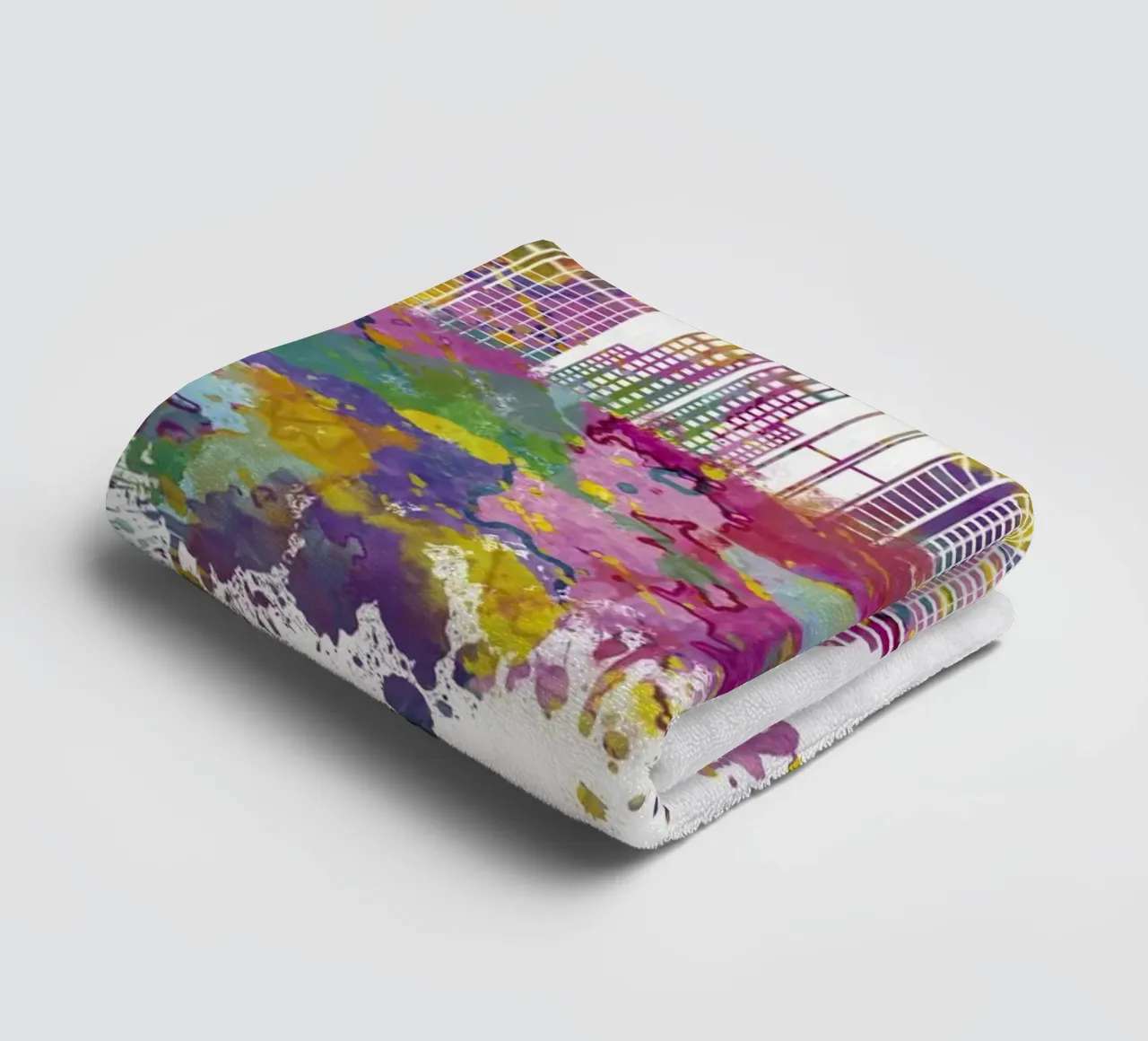 Lo skyline di Montreal in acquerello asciugamano da bagno da 🎁 ARTVI-SHOP