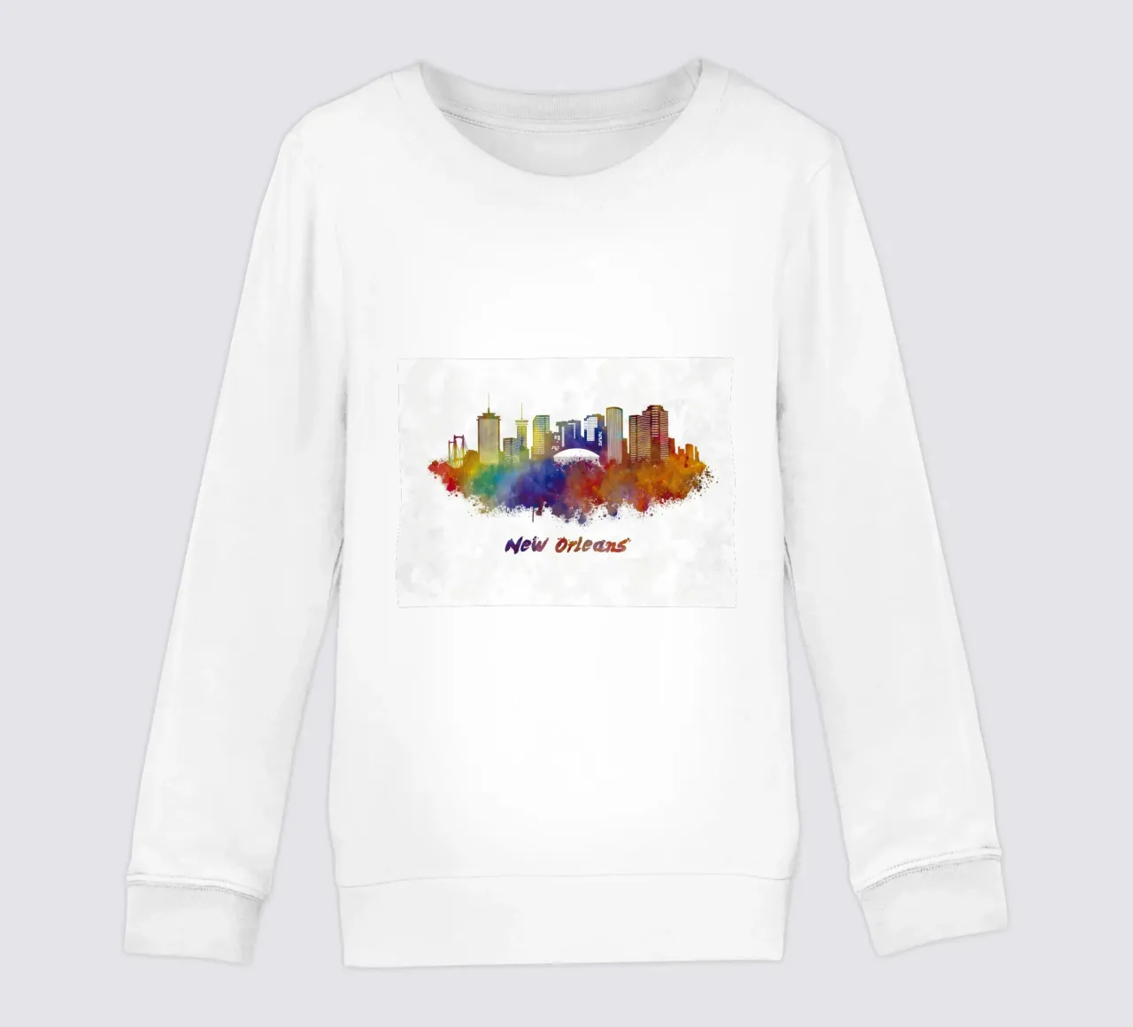 Lo skyline di New Orleans in acquerello felpa bambino da 🎁 ARTVI-SHOP