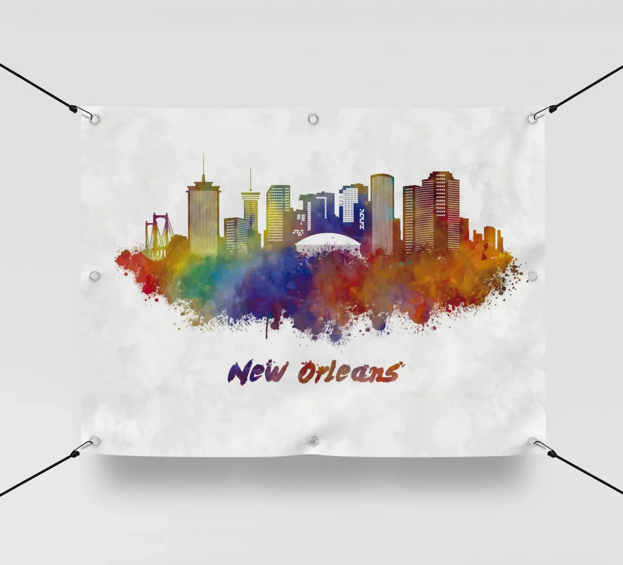 Lo skyline di New Orleans in acquerello telo in pvc da ARTVI-SHOP