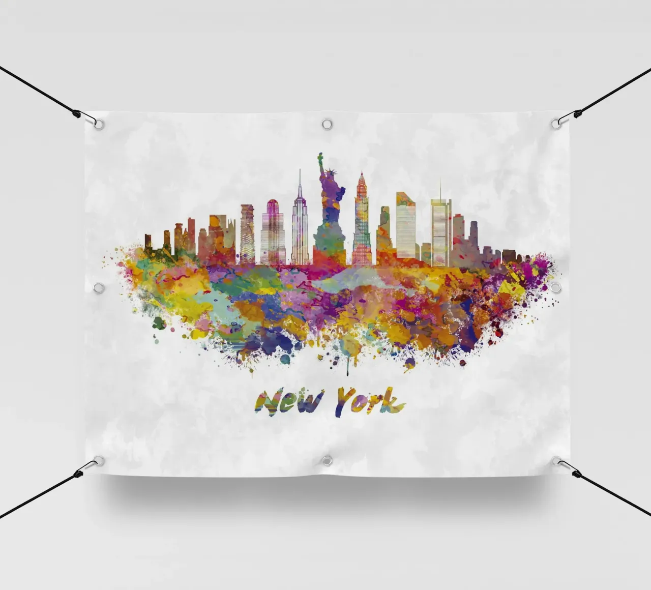 Lo skyline di New York in acquerello telo in pvc da ARTVI-SHOP