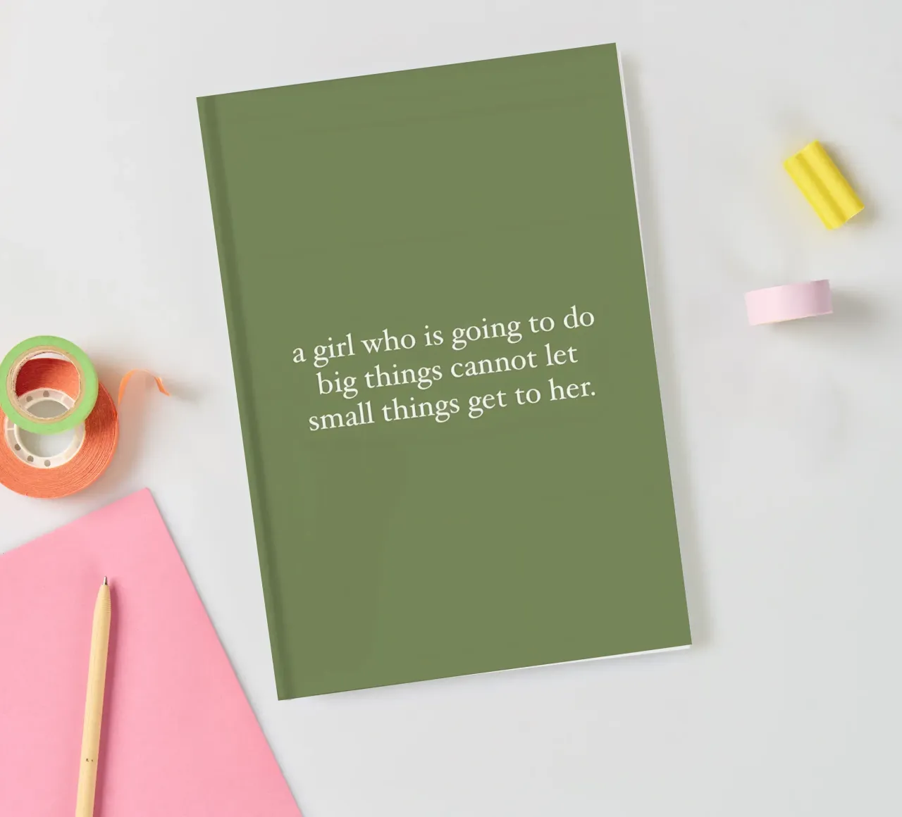 a girl who is goinng to do big things cannot let small get t notebook by bonglantrungmuoi