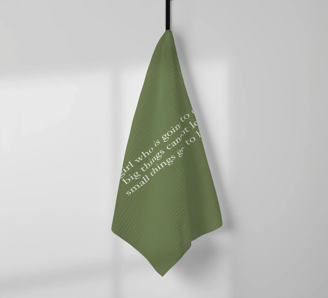 a girl who is goinng to do big things cannot let small get t tea towel by bonglantrungmuoi