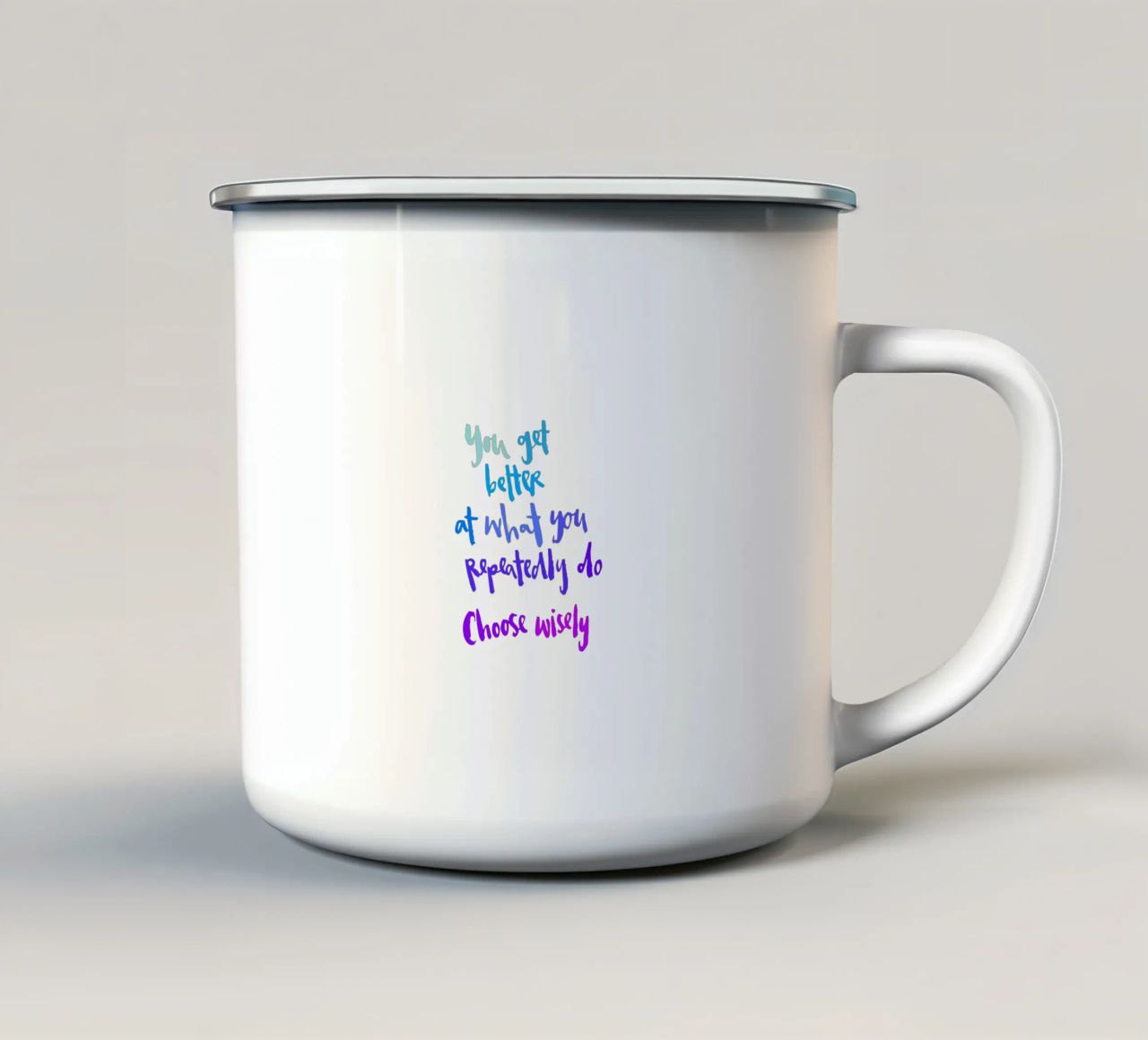 You Get Better tazza in smalto da Brushmeetspaper