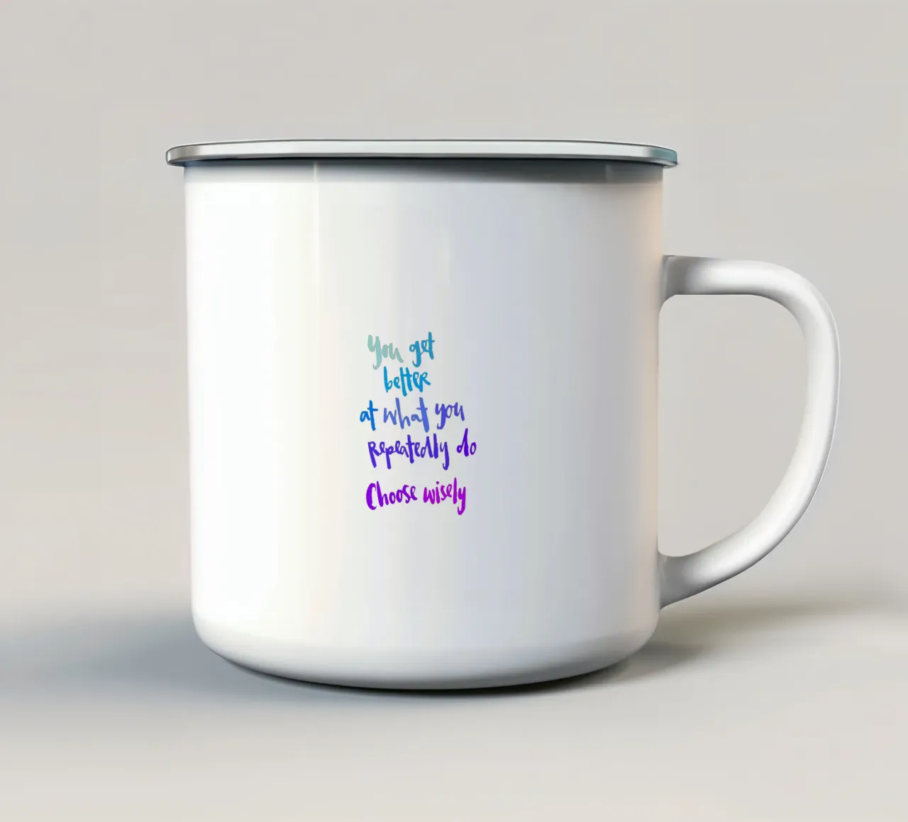 You Get Better enamel mug by Brushmeetspaper