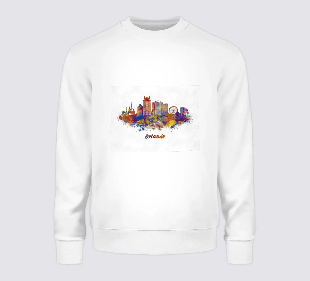 Lo skyline di Orlando in acquerello felpa da ARTVI-SHOP