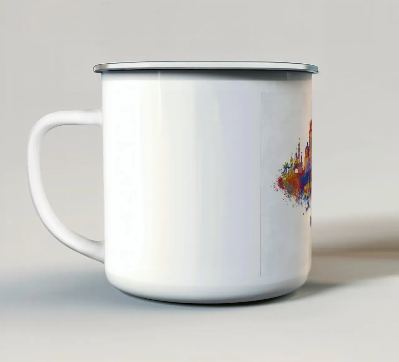 Lo skyline di Orlando in acquerello tazza in smalto da ARTVI-SHOP