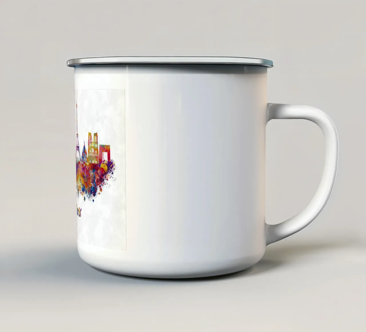 Lo skyline di Parigi in acquerello tazza in smalto da ARTVI-SHOP
