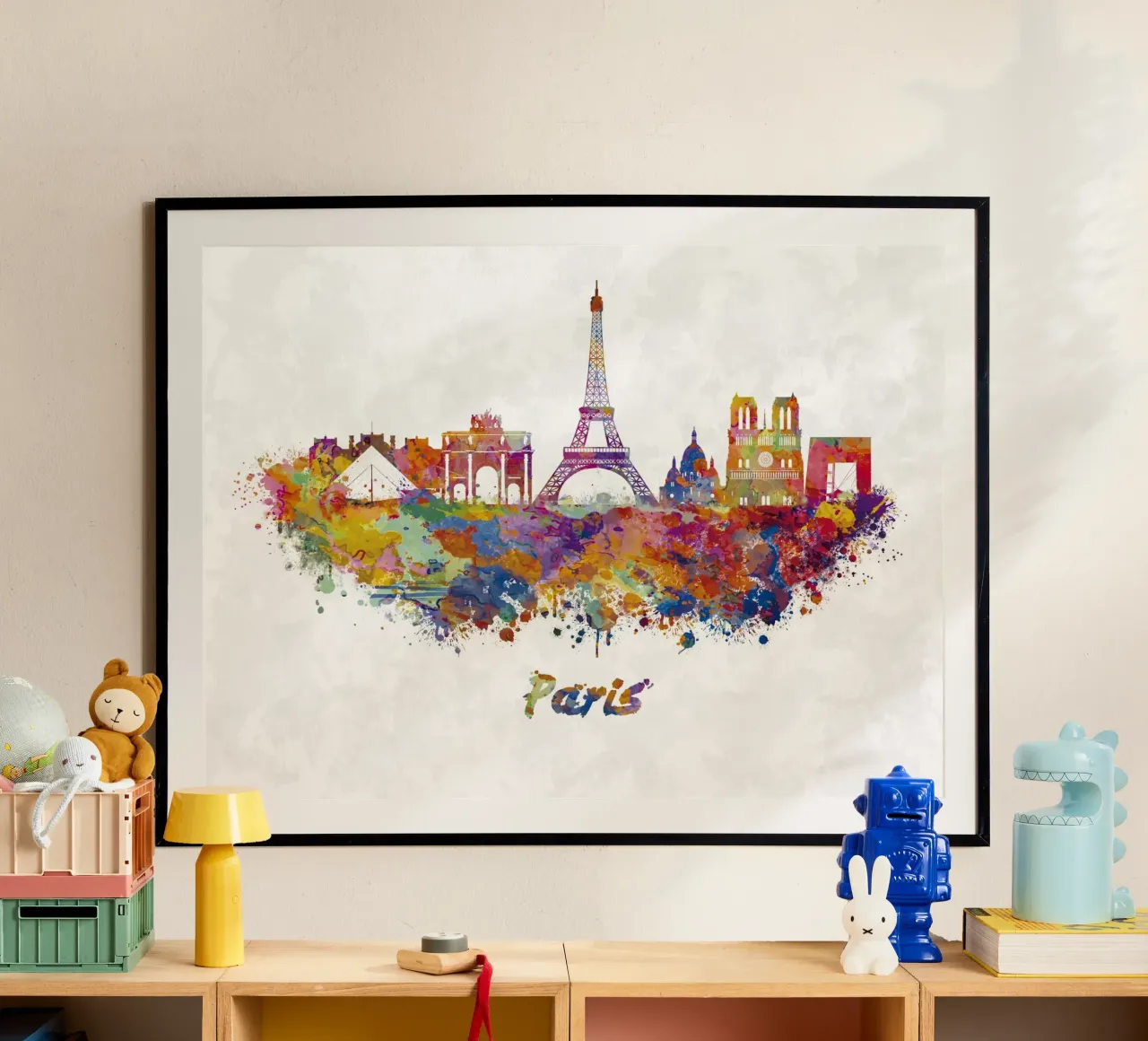 Lo skyline di Parigi in acquerello carta hahnemühle da ARTVI-SHOP