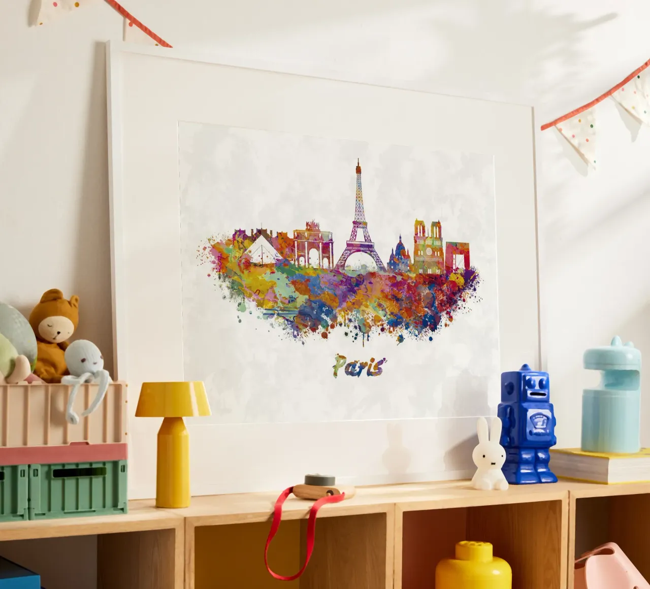 Lo skyline di Parigi in acquerello carta hahnemühle da ARTVI-SHOP