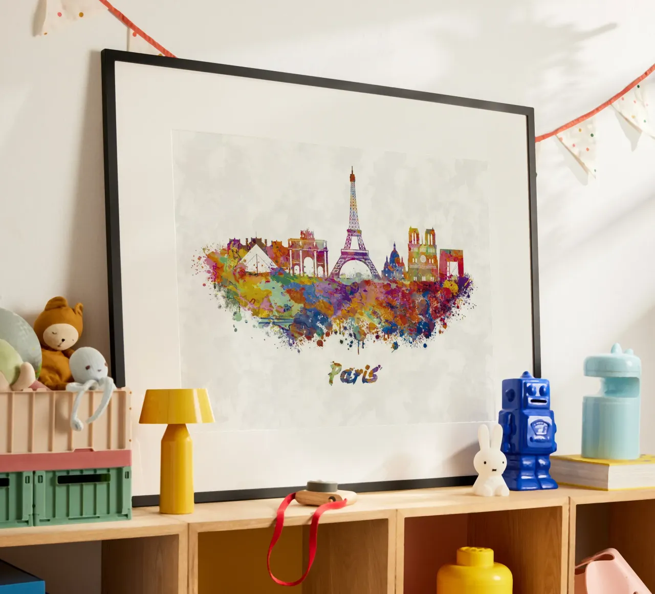 Lo skyline di Parigi in acquerello carta hahnemühle da ARTVI-SHOP