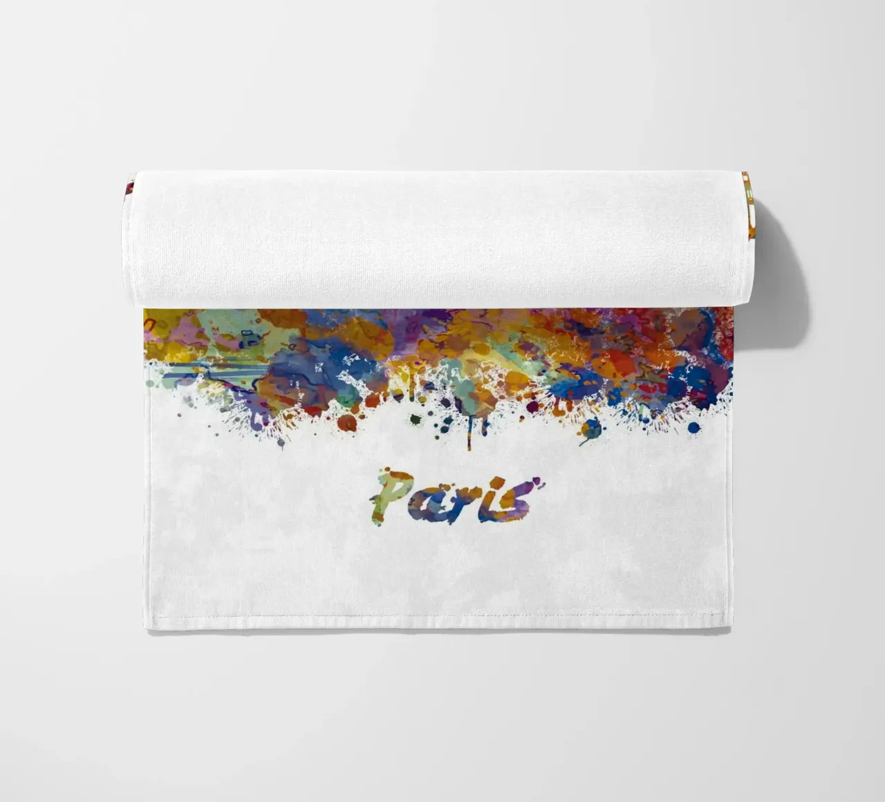 Lo skyline di Parigi in acquerello telo mare da ARTVI-SHOP