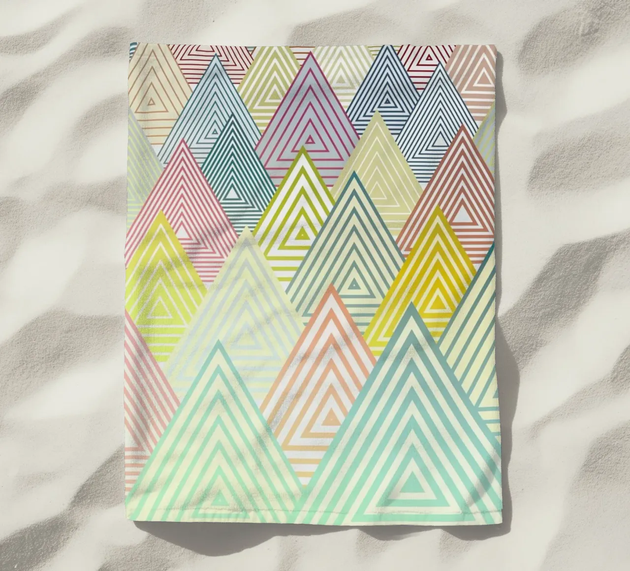 Pastel Mountains beach towel by Angelo Cerantola