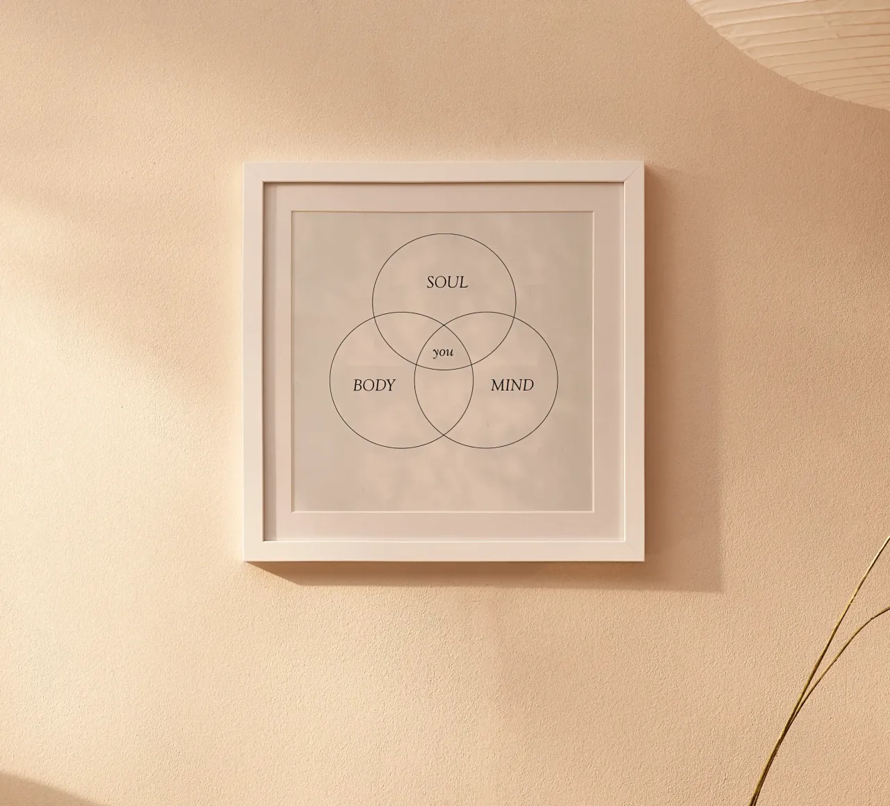 corpo anima metà poster con telaio in alluminio da bonglantrungmuoi