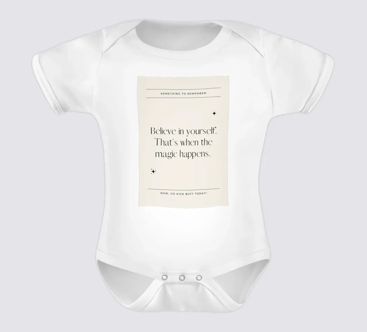 Glaube an dich selbst. Dann passiert die Magie Kurzarm Babybody von mazzihanq