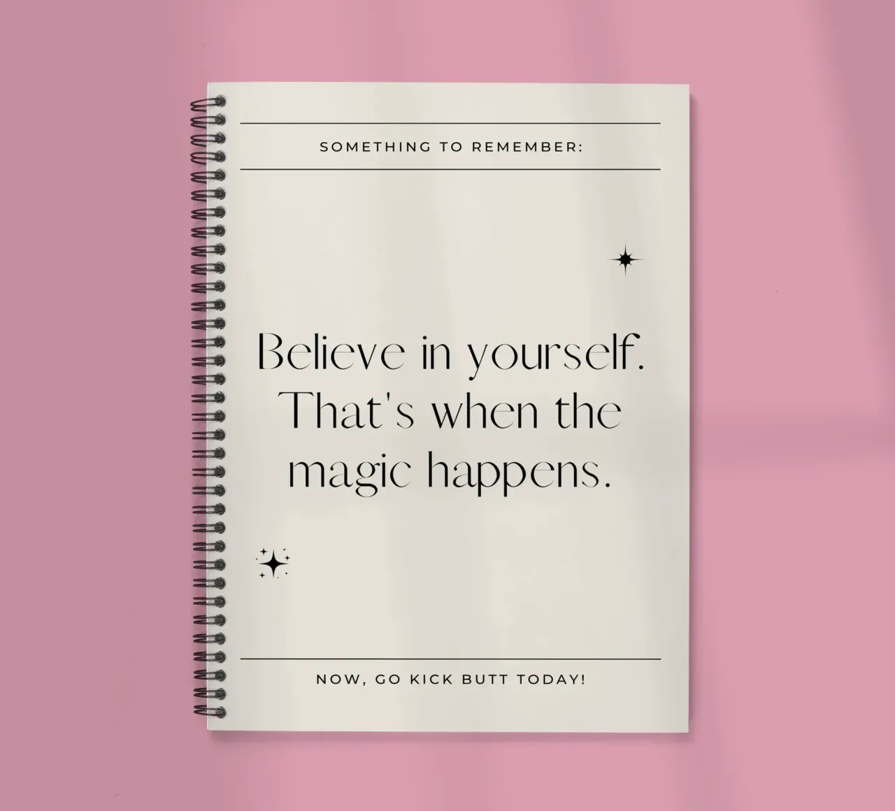 Believe in yourself. That's when the magic happens spiral notebook by mazzihanq