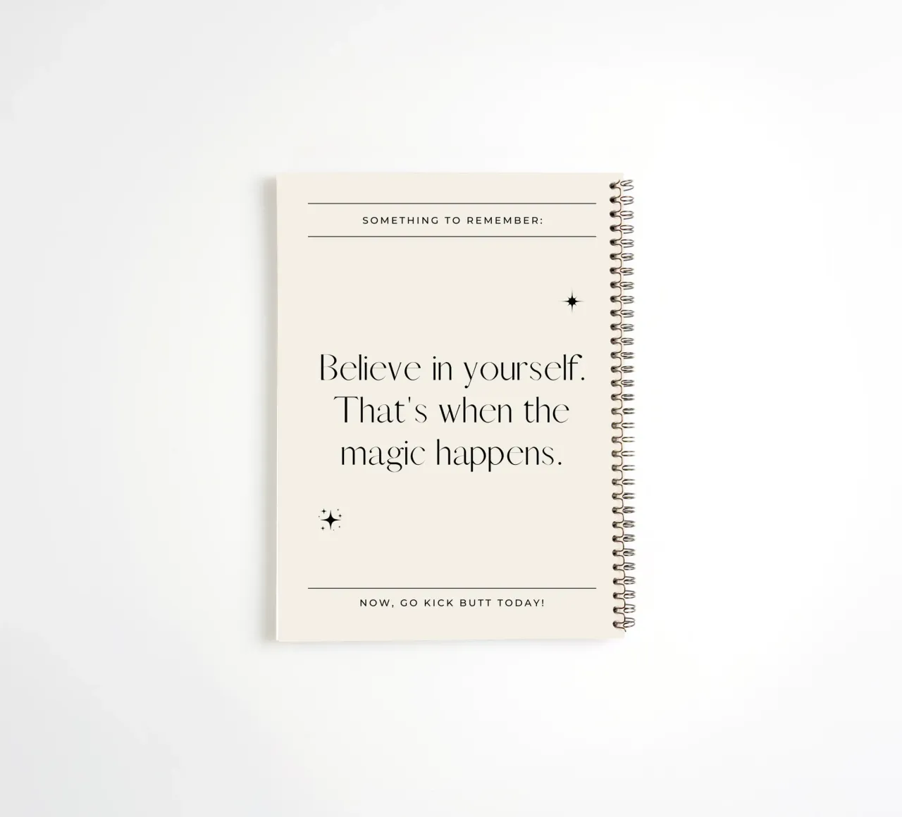 Believe in yourself. That's when the magic happens spiral notebook by mazzihanq