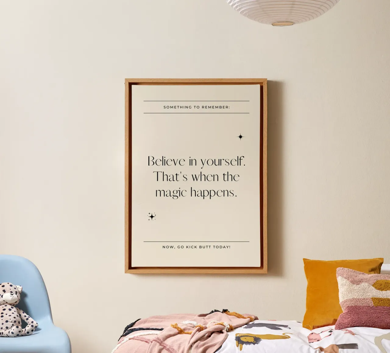Believe in yourself. That's when the magic happens canvas by mazzihanq