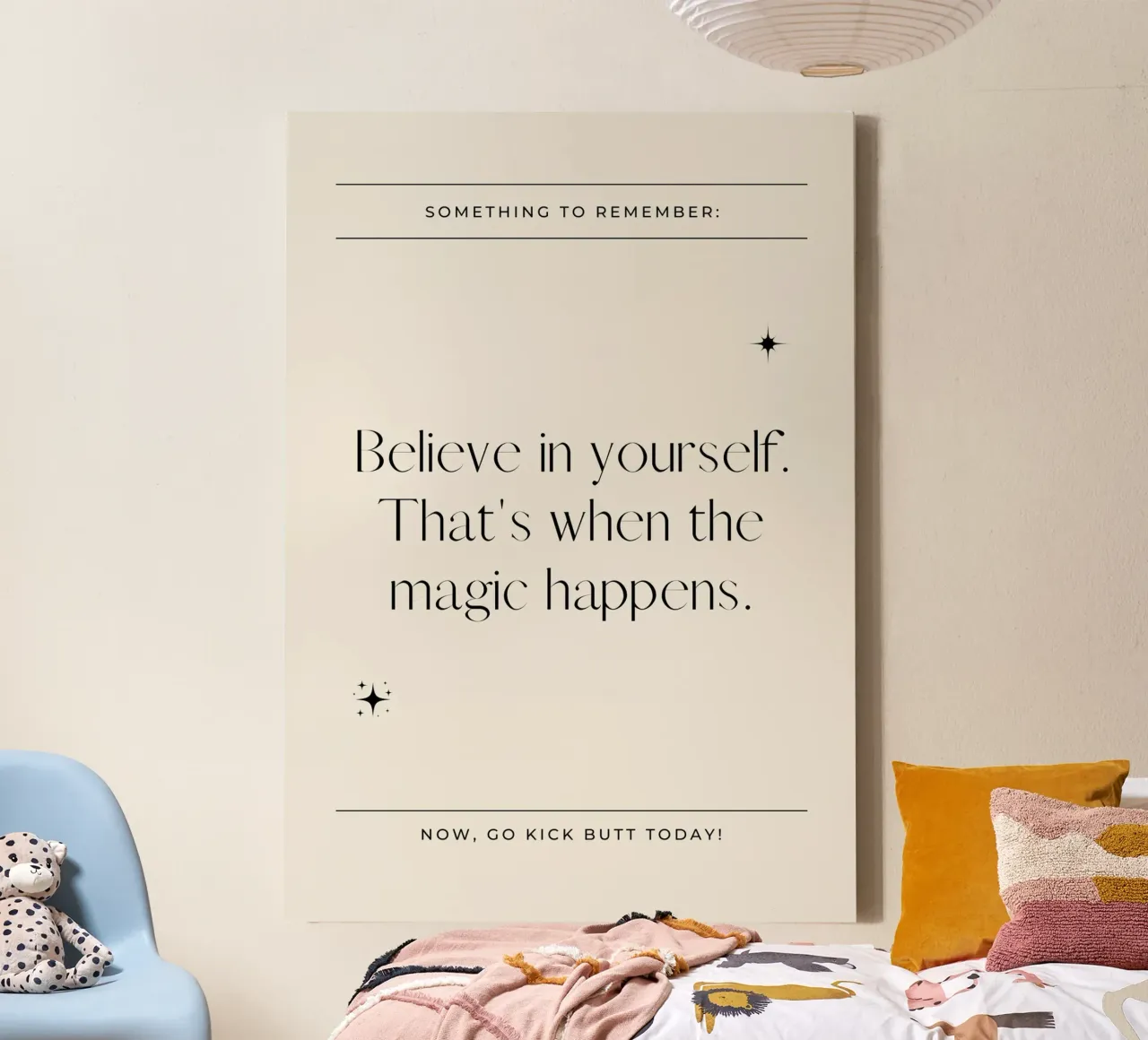 Believe in yourself. That's when the magic happens canvas by mazzihanq